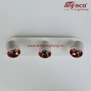 Đèn tiêu điểm Anfaco AFC 818-3T-7W đế ngồi vỏ trắng xoay góc