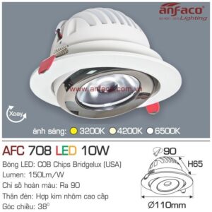 Đèn Anfaco LED downlight âm trần AFC 708-10W