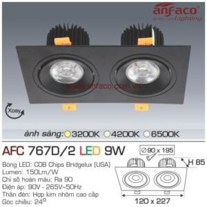 Đèn Anfaco LED downlight âm trần AFC 767D/2-9W
