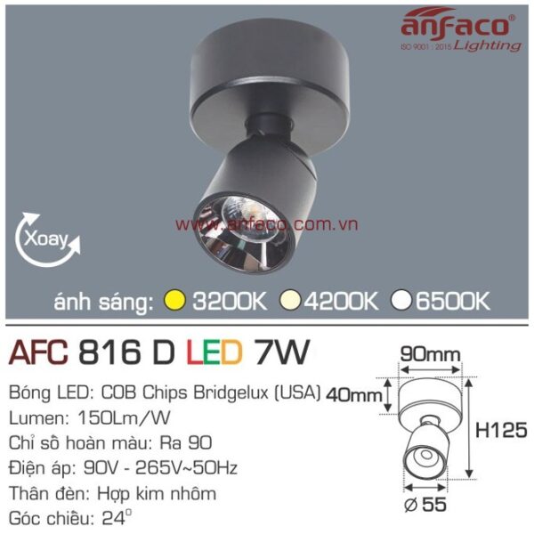 Đèn Anfaco LED tiêu điểm AFC 816D 7W đế ngồi