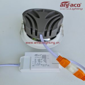 AFC 665D đèn led downlight âm trần Anfaco xoay góc vỏ trắng