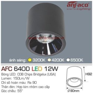 Đèn Anfaco LED downlight nổi AFC 640D 12W