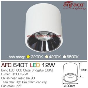 Đèn Anfaco LED downlight nổi AFC 640T 12W