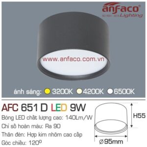 Đèn Anfaco LED downlight nổi AFC 651D 9W