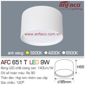 Đèn Anfaco LED downlight nổi AFC 651T 9W
