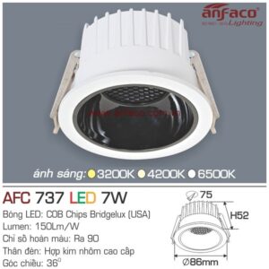 Đèn Anfaco LED downlight âm trần AFC 737-7W
