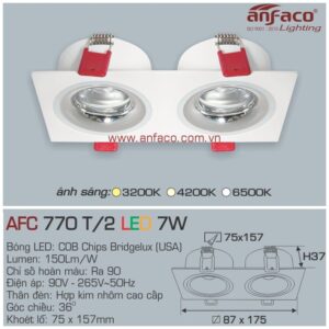 Đèn Anfaco LED downlight âm trần AFC 770T/2-7W