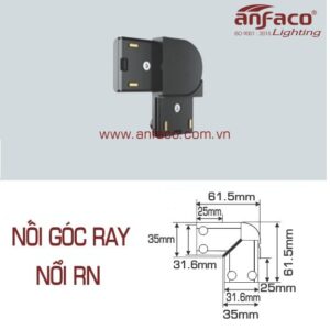 Nối góc ngang dẫn điện DC48V ray LED nam châm siêu mỏng Anfaco