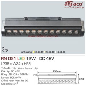 Đèn LED ray nam châm nổi siêu mỏng Anfaco RN 021-12W