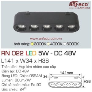 Đèn LED ray nam châm nổi siêu mỏng Anfaco RN 022-5W
