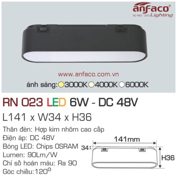 Đèn LED ray nam châm nổi siêu mỏng Anfaco RN 023-6W