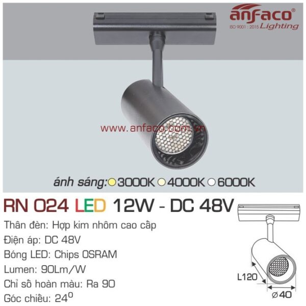 Đèn led ray nam châm nổi siêu mỏng Anfaco RN 024-12W