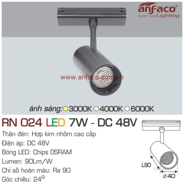 Đèn led ray nam châm nổi siêu mỏng Anfaco RN 024-7W