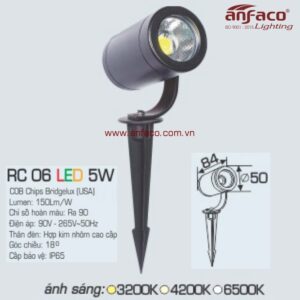 Đèn Anfaco LED AFC ghim cỏ RC 06-5W